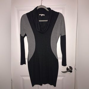 NWOT Red Haute Gray/light gray form fitting dress Size S